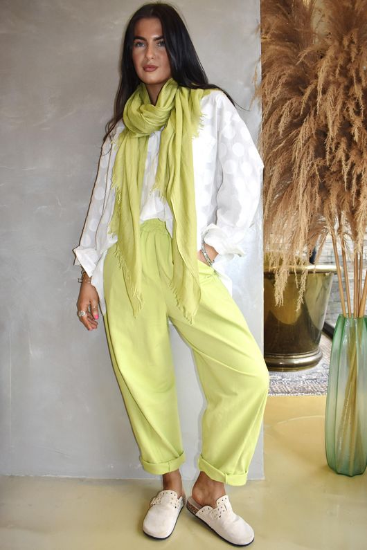 Lagen Seamed Tapered Barrel Pant Kiwi /7=